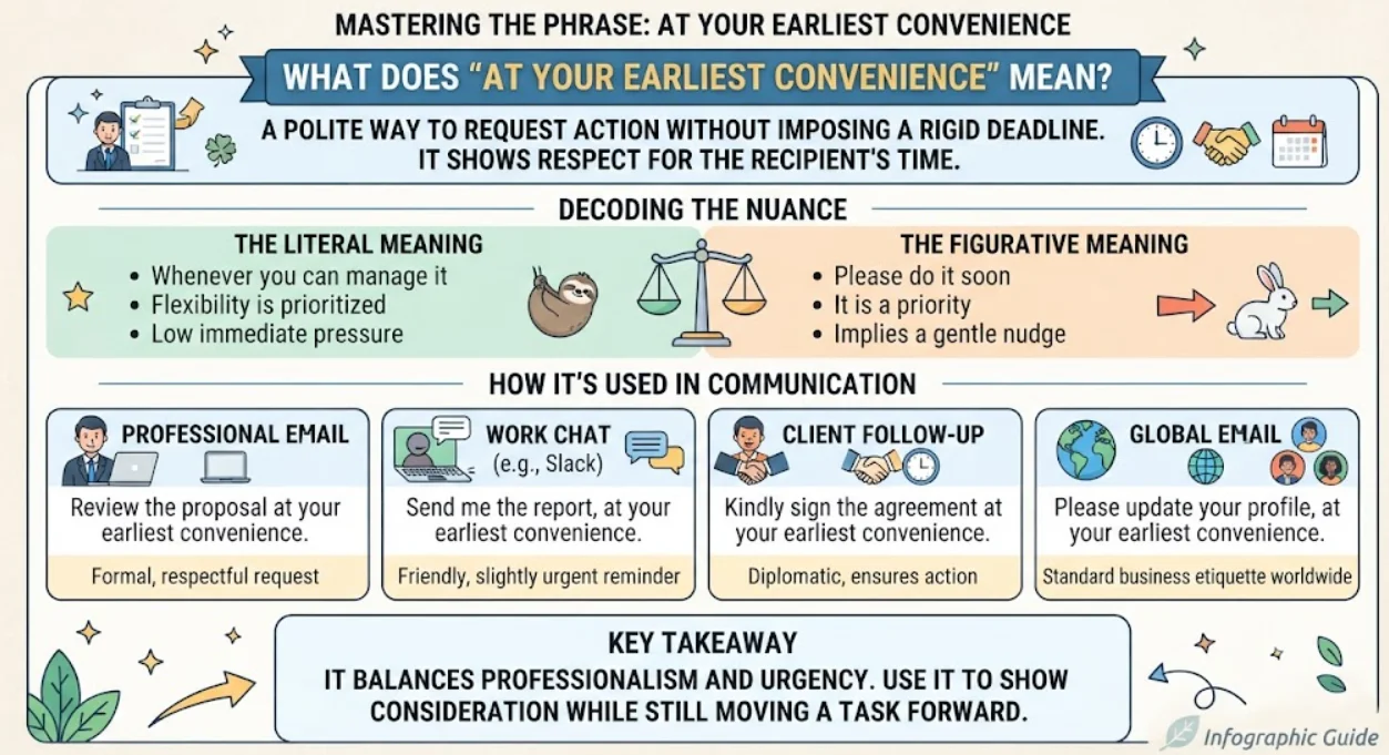 The Earliest Convenience Meaning: Mastering the Art of Politeness and Urgency