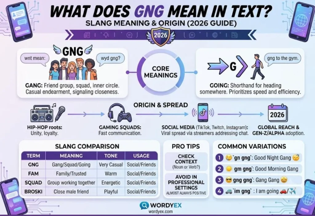 What Does gng Mean in Text? Slang Meaning & Origin (2026 Guide)