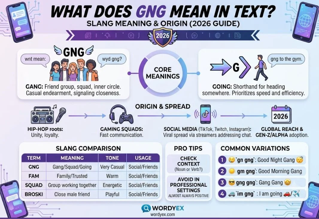 What Does gng Mean in Text? Slang Meaning & Origin (2026 Guide)