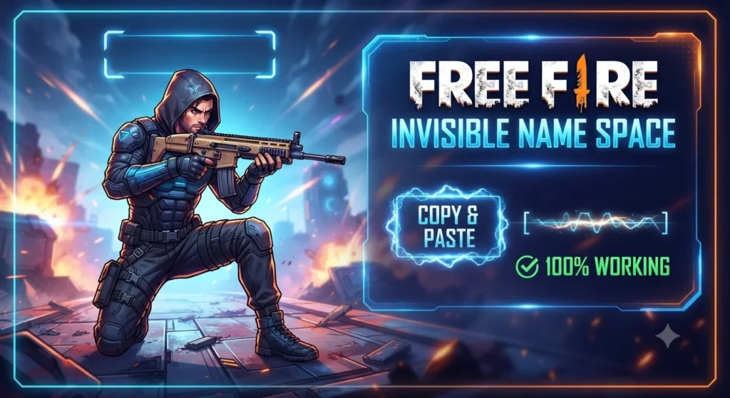 Free Fire Invisible Name Space Copy Paste (100% Working)
